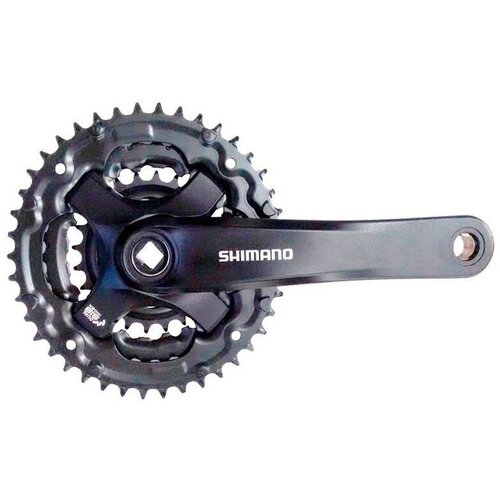 Система шатунов SHIMANO TY501, 175мм, 3x7/8ск, SQR, 42/34/24T, с защитой, серебристый, б/уп