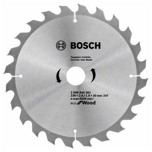 Пильный диск BOSCH ECO WO 2608644381 230х30 мм пильный диск bosch 2608640513 230х30 мм