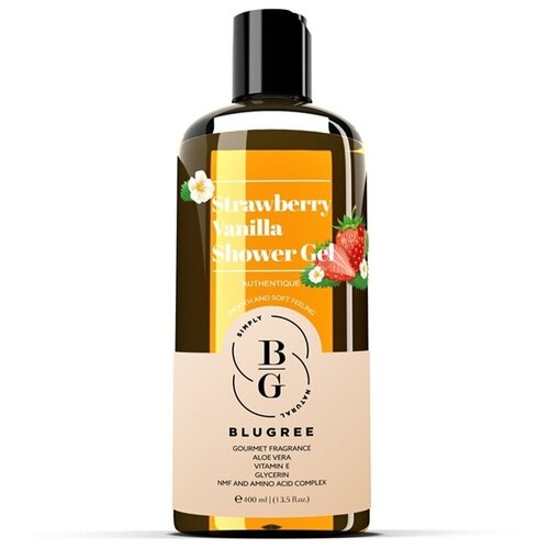 Гель для душа Blugree Клубника и ваниль 400 мл