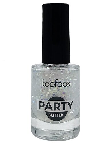 TopFace Лак для ногтей Party Glitter Nail, тон 101, мерцающие осколки, 9 мл.