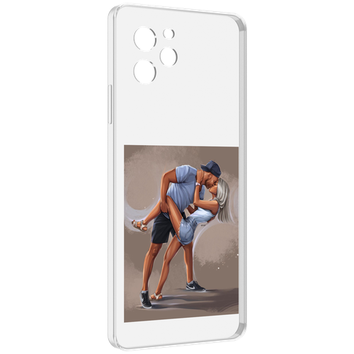 Чехол MyPads девушка с парнем танцуют женский для Huawei Nova Y61 / Huawei Enjoy 50z задняя-панель-накладка-бампер
