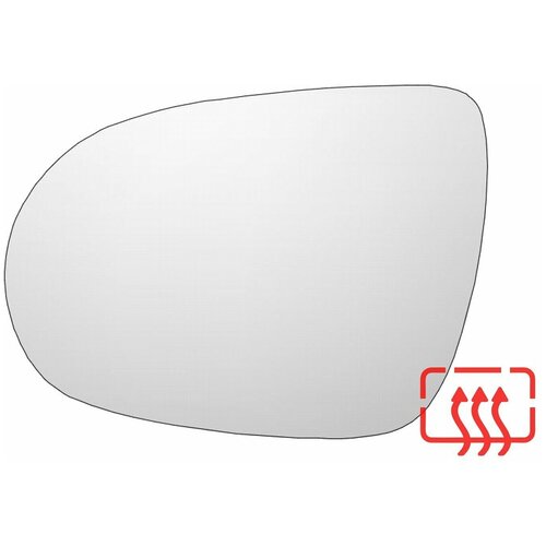 Элемент зеркала KIA Sorento III c 2014 по 2020 левый сферический c обогревом 50211408