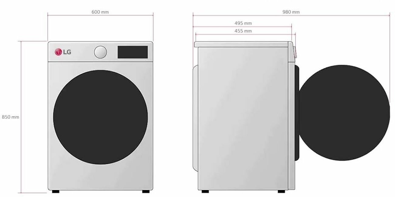 Стиральная машина узкая LG F2M5HS6S