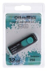 OltraMax Флешка OltraMax 250, 32 Гб, USB2.0, чт до 15 Мб/с, зап до 8 Мб/с, бирюзовая