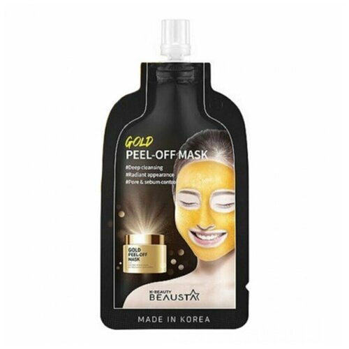 Beausta Маска-плёнка для лица очищающая с частицами золота Beausta Gold Peel Off Mask 20 мл (Женский / Южная Корея) очищающая и тонизирующая маска для лица swissoxx superfruit mask 50 мл