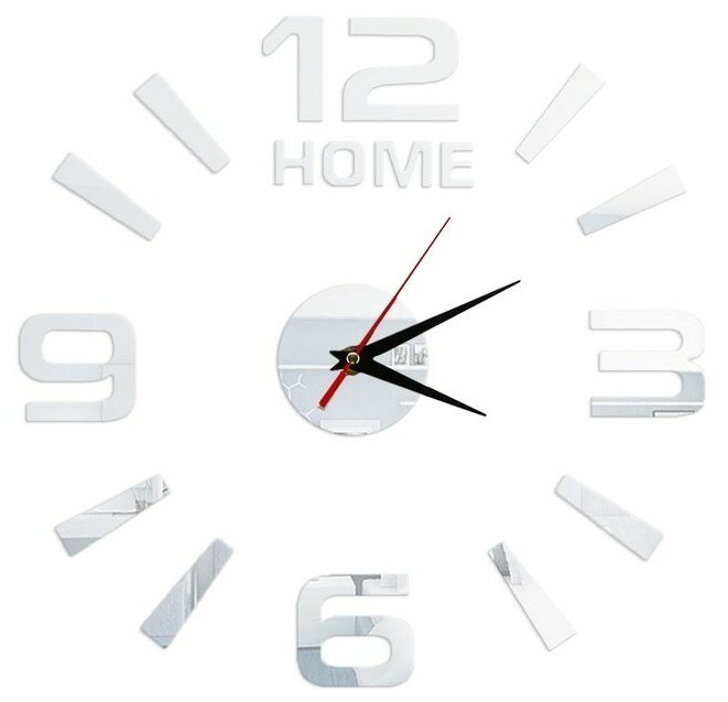 Интерьерные часы-наклейка ТероПром 9123862 Home плавный ход d = 60 см мод. AM-12