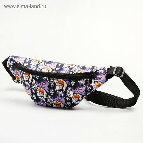 фото Сумка поясная disney, черный, фиолетовый