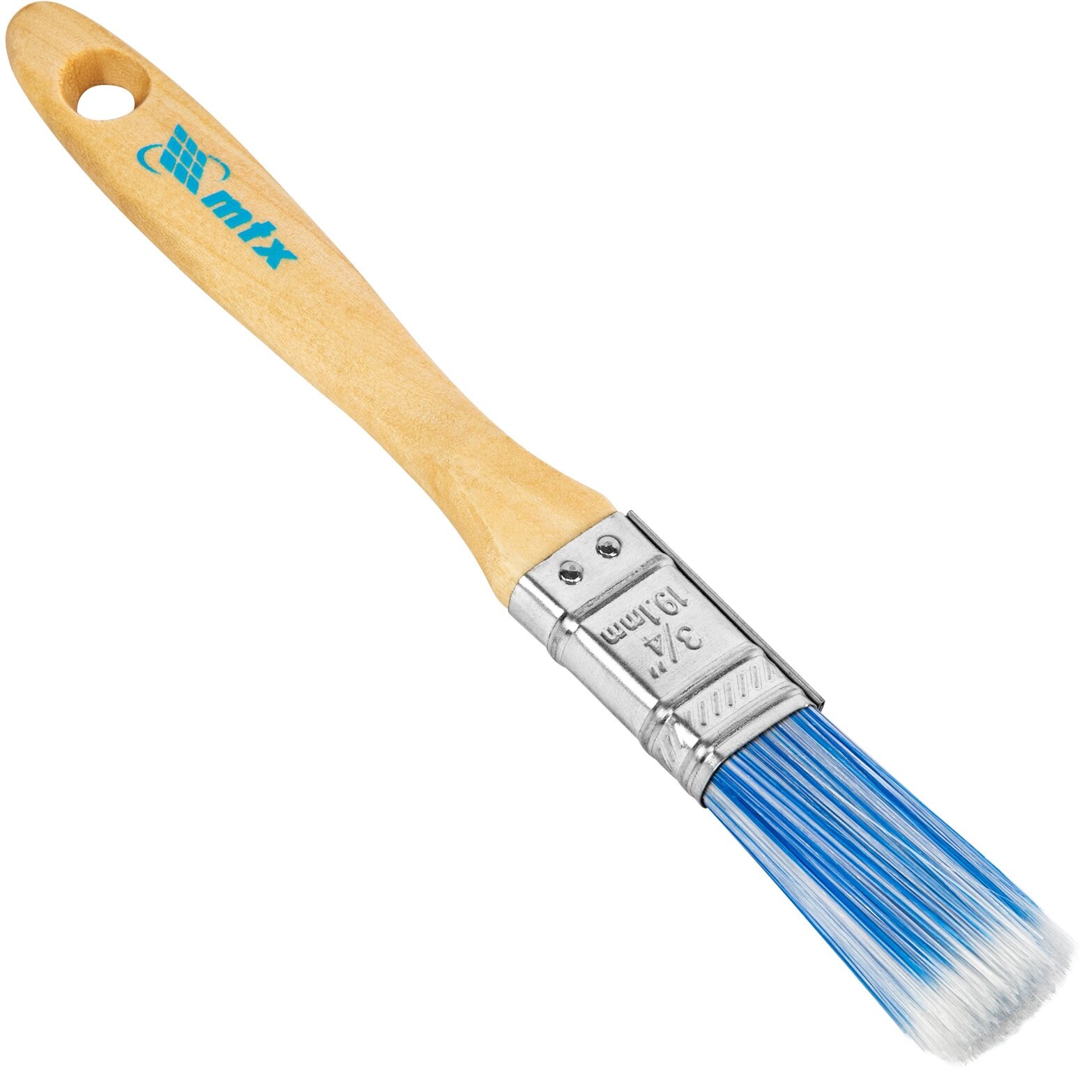 Кисть плоская MTX "Евро" 3/4" искусственная щетина, деревянная ручка 83068