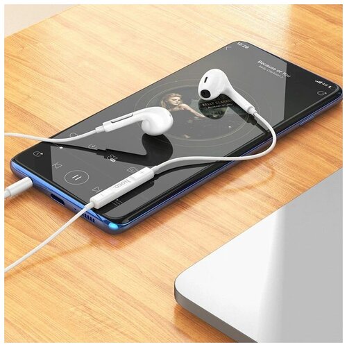 Наушники вкладыши проводные с микрофоном кабель 12м Jack 35mm для телефона 52500₽