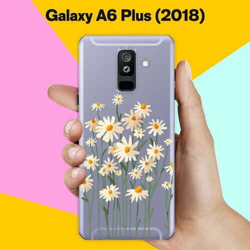 Силиконовый чехол на Samsung Galaxy A6 Plus (2018) Ромашки / для Самсунг Галакси А6 Плюс силиконовый чехол на samsung galaxy a6 plus 2018 лягушки для самсунг галакси а6 плюс