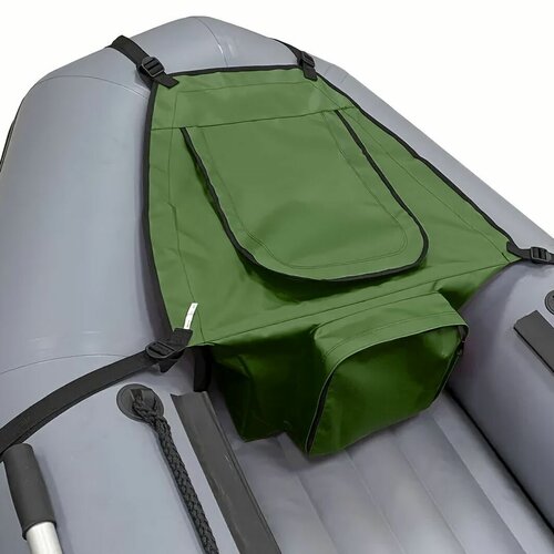 фото Носовая сумка для надувных лодок длиной 290-330 см, сумка в лодку пвх малая, рундук, зеленая балтийские паруса