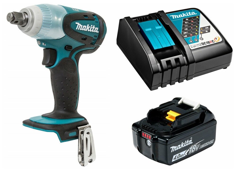 Гайковерт аккумуляторный 18В 230Нм - 1/2" Makita DTW251 Li-Ion 1x4Ач, з/у DTW251RM