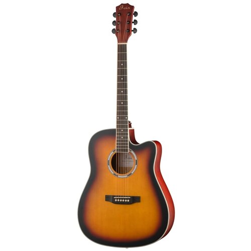 FFG-2041C-SB Акустическая гитара, санберст, Foix акустическая гитара foix ffg 3810c sb с вырезом санберст