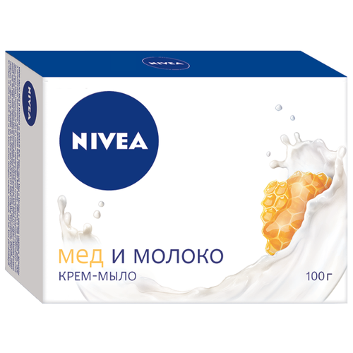 фото Крем-мыло кусковое Nivea Мед и молоко, 100 г