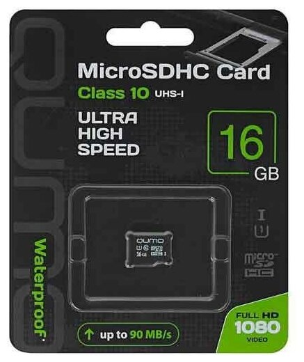 Карта памяти Micro SDHC 8Gb class 10 QUMO QM8GMICSDHC10NA - фото №3