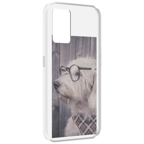 Чехол MyPads Собака-в-очках для Oppo K10 4G задняя-панель-накладка-бампер