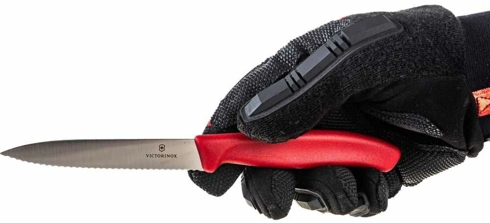 Нож кухонный Victorinox Swiss Classic (6.7731) стальной разделочный для овощей лезв.100мм серрейт. з - фото №10