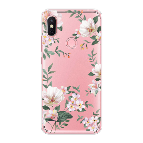 Силиконовый чехол на Xiaomi Redmi S2 (Redmi Y2) / Сяоми Редми С2 (Редми Y2) Beautiful white flowers, прозрачный силиконовый чехол на xiaomi redmi s2 redmi y2 сяоми редми с2 редми y2 beautiful white flowers прозрачный