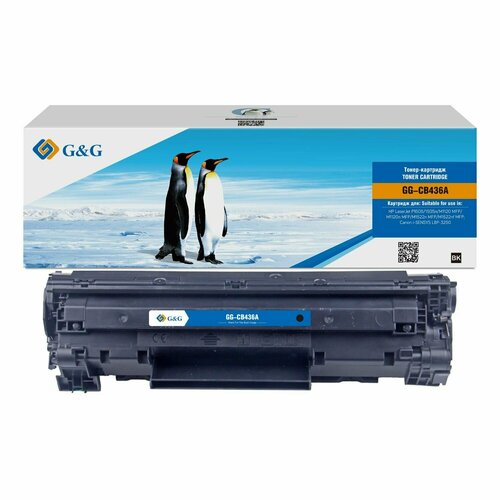 GG GG-CB436A картридж лазерный (HP 36A - CB436A) черный 2000 стр картридж nv print cb436a cb436a cb436a cb436a cb436a 2000стр черный