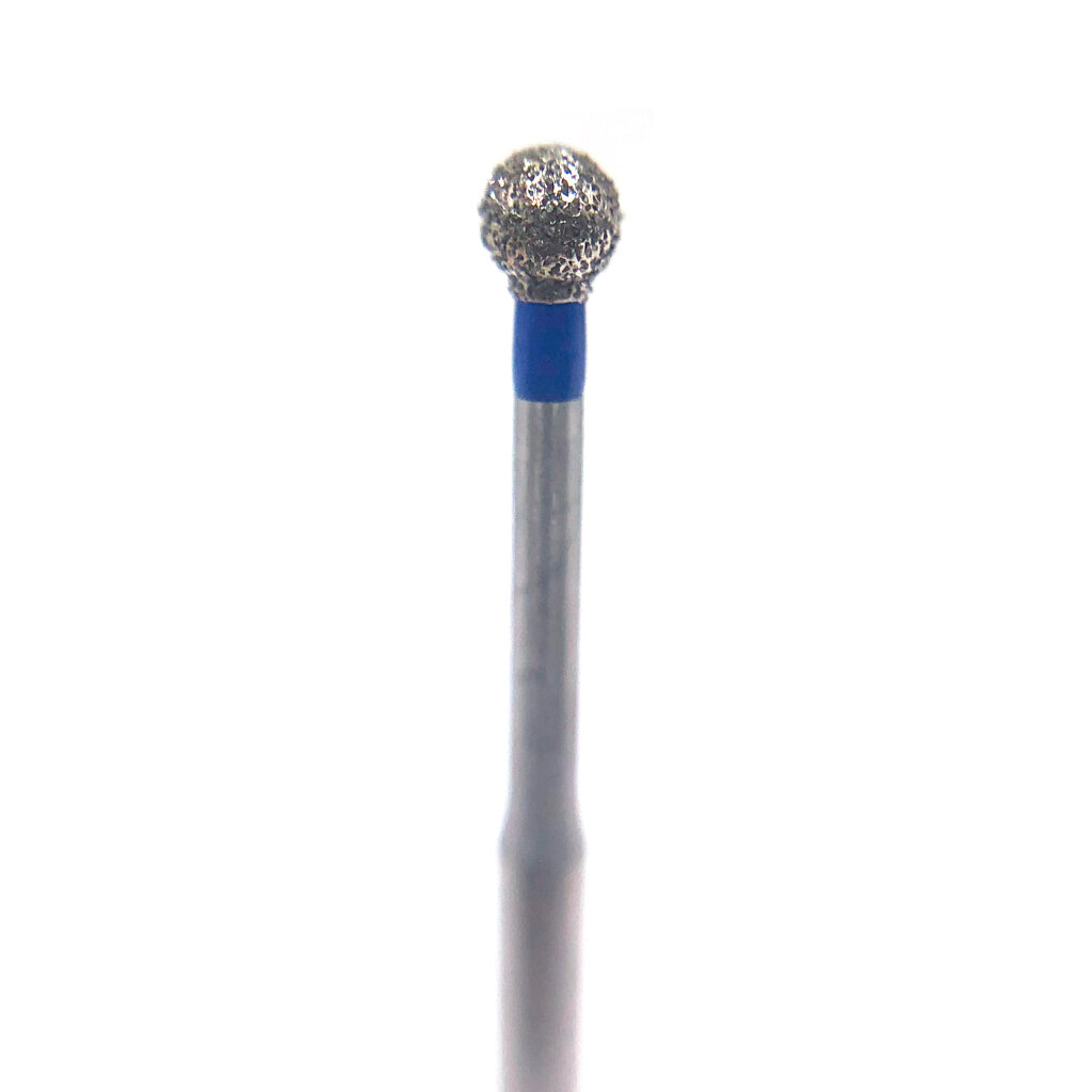 Бор алмазный Ecoline E 801L, шаровидный, под турбинный наконечник, D 1.2 мм, синий