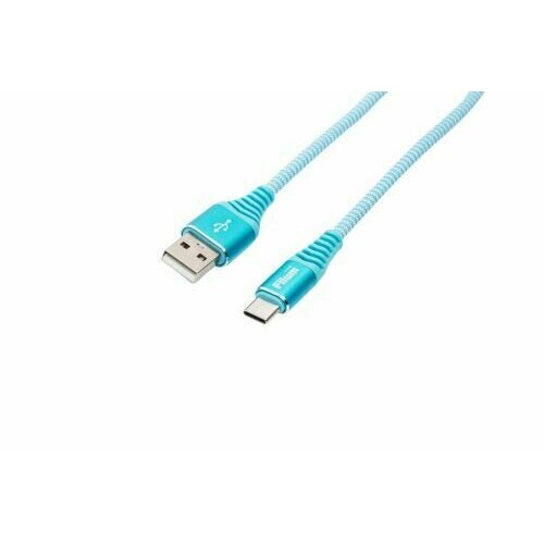 Кабель USB 2.0 Filum FL-CPro-U2-AM-CM-1M-BL1 1 м, USB 2.0 Pro, синий, 2A, разъемы: USB A male- USB Type С male, пакет. кабель интерфейсный usb 2 0 filum fl cpro u2 am bm f1 1 8m 1 8 м ферритовое кольцо черный разъемы usb a male usb b male пакет