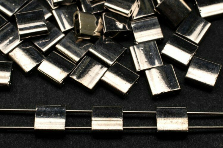 Бисер японский MIYUKI TILA #0190 никель, 5 грамм — фото 1