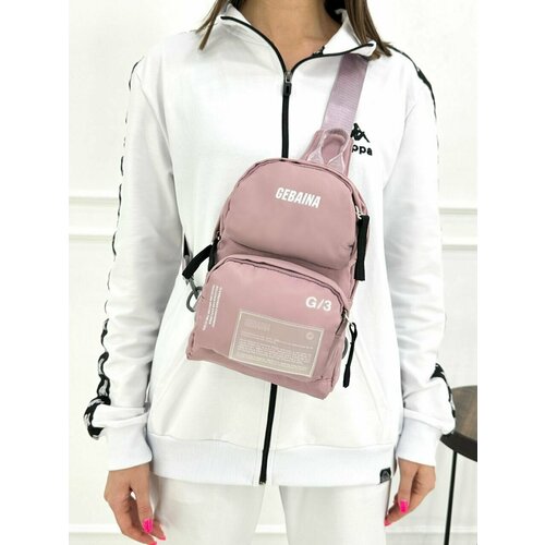 фото Рюкзак слинг 2106 пудра 2106 пудра, фактура гладкая, розовый нет бренда