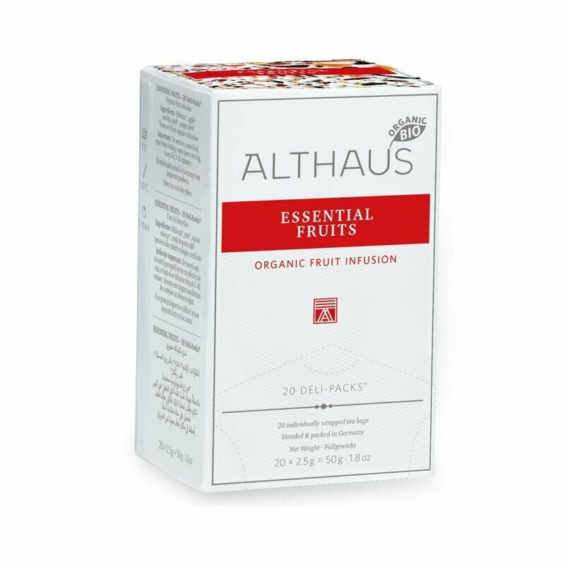 Напиток чайный Althaus Essential Fruits, в пакетиках 20х2,5г. - фотография № 2