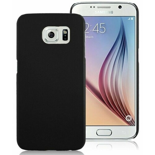 Накладка пластиковая Seven Days Metallic для Samsung Galaxy S6 G920 черная накладка пластиковая ультратонкая deppa sky case для samsung galaxy s6 g920 коралловая