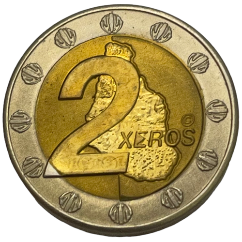 Монтсеррат 2 евро (Xeros) 2007 г. (Проба) монтсеррат 50 евроцентов 2007 г essai проба