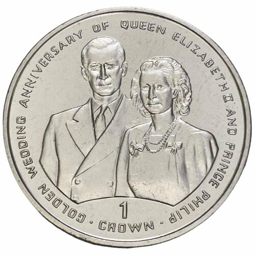 robinson tony kings and queens queen elizabeth ii edition Гибралтар 1 крона 1997 г. (50 лет свадьбе Елизаветы II и Принца Филиппа - Королева и Принц)