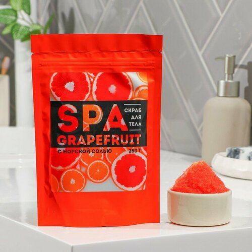 Скраб для тела с морской солью, 250 г «SPA grapefruit», BEAUTY FOX соляной скраб для тела spa grapefruit 250 г