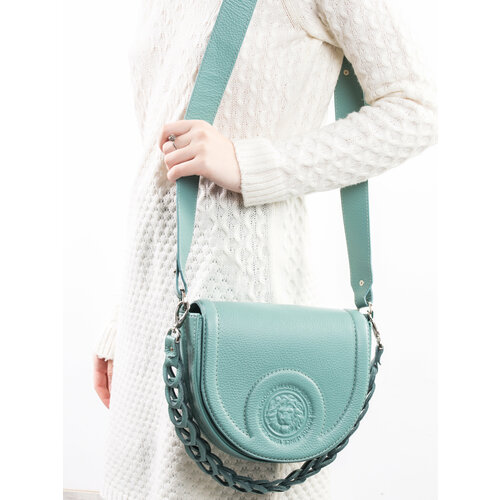 фото Сумка макей royal saddle, фактура тиснение, зеленый, голубой