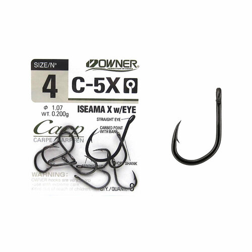 фото Крючки owner 53269 iseama x with eye c-5x №4 (9шт)