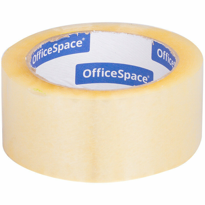 Клейкая лента упаковочная OfficeSpace, 48мм*100м, 45мкм, ШК, 219506