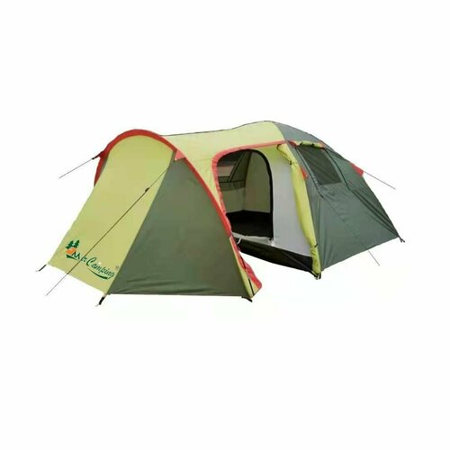 Палатка туристическая 3 местная с тамбуром летняя двухслойная, шатер туристический с москитной сеткой садовый для туризма и отдыха