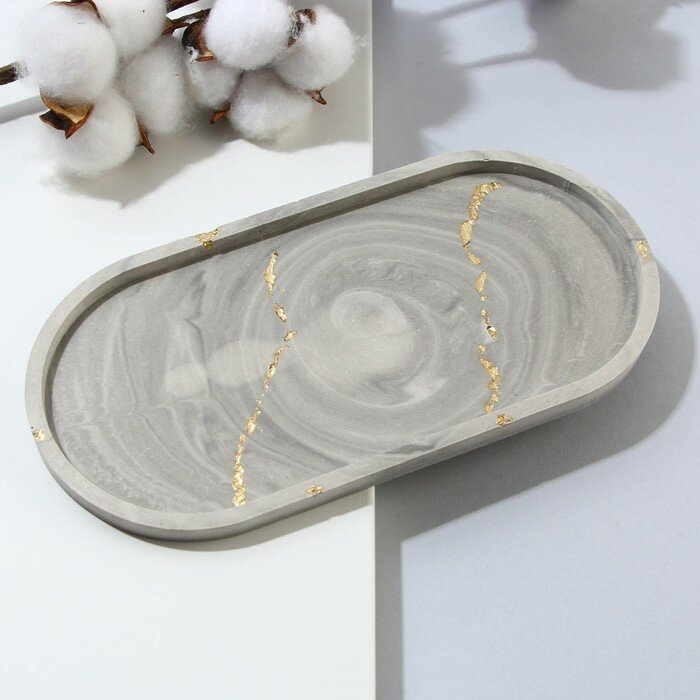 фото Блюдечко «Мрамор», 18.5 х 9 см