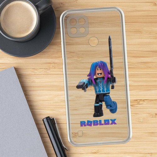 Чехол-накладка Krutoff Clear Case Roblox-Паркурщик для Realme C21 чехол накладка krutoff clear case roblox паркурщик для samsung galaxy a03 core a032