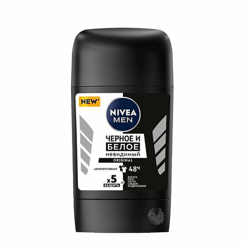 Nivea Антиперспирант-стик Men Черное и белое Невидимый Original, 50 мл, 3 шт.