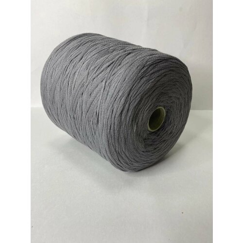 Pura lana Italia, темно-серый. Состав 100℅ хлопок шнурок плетёный . Метраж 100гр/ 350м в бобине 0,500гр