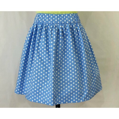 фото Школьная юбка, размер 34, белый, голубой бренда нет