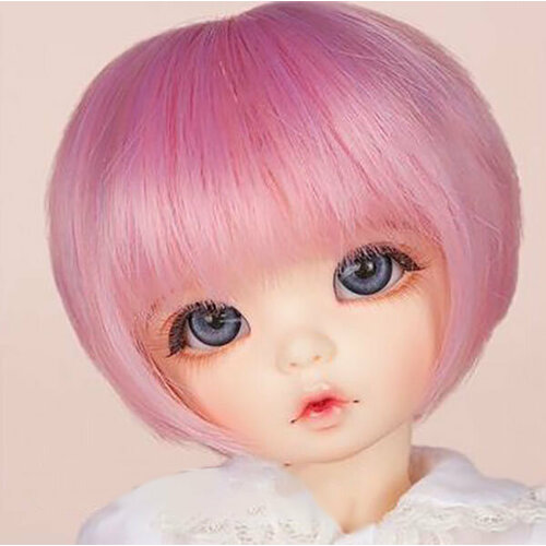 коричневый темно русый парик с чёлкой каре FairyLand Wig LFW-11 for LittleFee (Парик-каре с чёлкой: цвет красно-фиолетовый размер 6-7 дюймов для кукол ЛиттлФи Фейриленд)