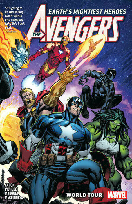 Jason Aaron. Avengers. Vol. 2: World Tour (Jason Aaron) Мстители. Том 2: Кругосветное путешествие (Джейсон Аарон) / Книги на английском языке - фото №1