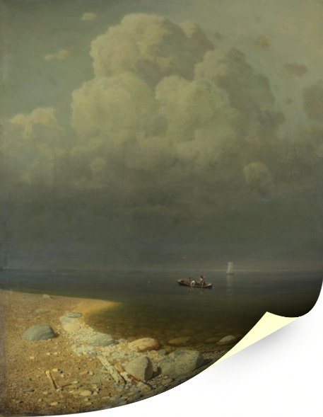 "Ладожское озеро", Куинджи А. И, картина для интерьера (репродукция) (30х39 см / без подрамника)
