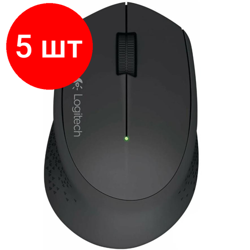 Комплект 5 штук, Мышь компьютерная Logitech M280 Black 910-004306 беспроводная комплект 5 штук мышь компьютерная logitech wrl m280 grey 910 004310