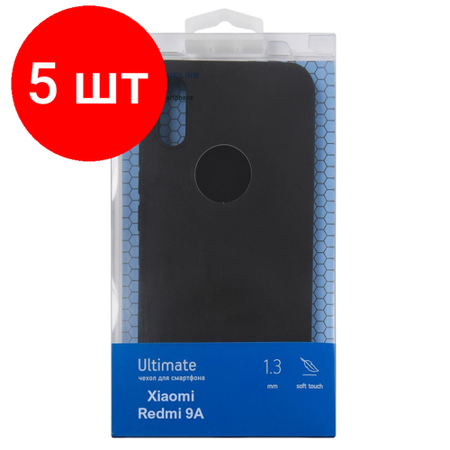 Комплект 5 штук, Чехол -крышка Red Line Ultimate для Xiaomi Redmi 9A, чер, УТ000021404 чехол red line ultimate redmi 9c синий