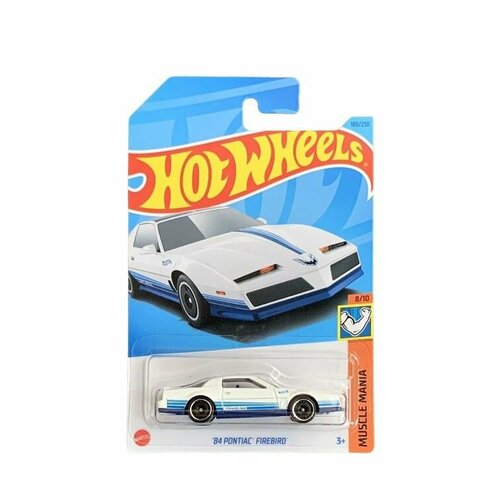 машинка детская hot wheels коллекционная 1970 pontiac firebird HKK92 Машинка игрушка Hot Wheels металлическая коллекционная 84 Pontiac Firebird белый