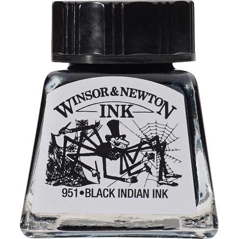 Winsor&Newton Тушь, черный индийский14мл