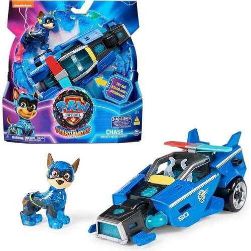 Щенячий патруль полицейская машина Чейза 18 см Paw Patrol Chase The Mighty Movie 6067507 база щенячий патруль чейз в комплекте