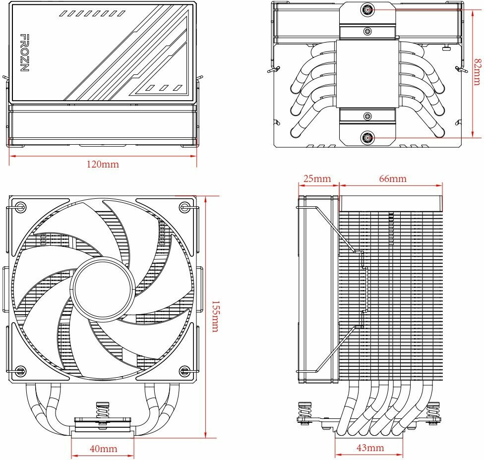 Кулер для процессора Id-cooling FROZN A610 BLACK